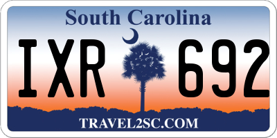 SC license plate IXR692