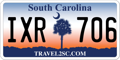 SC license plate IXR706