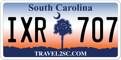 SC license plate IXR707