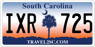 SC license plate IXR725
