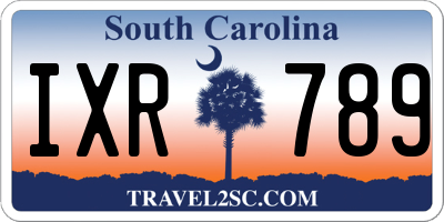 SC license plate IXR789