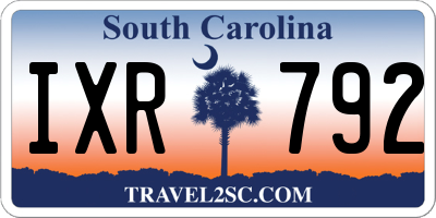 SC license plate IXR792