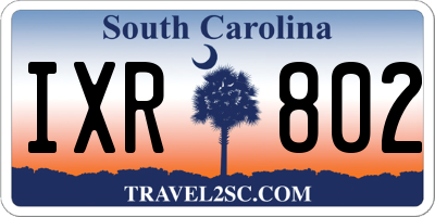 SC license plate IXR802
