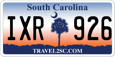 SC license plate IXR926