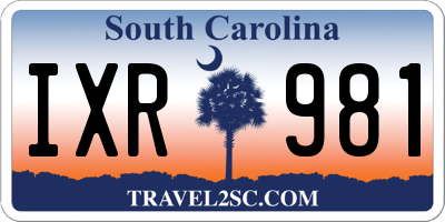SC license plate IXR981