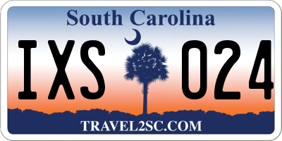 SC license plate IXS024