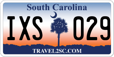 SC license plate IXS029