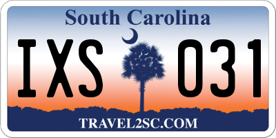 SC license plate IXS031