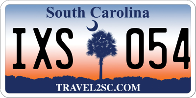 SC license plate IXS054
