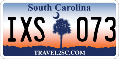SC license plate IXS073