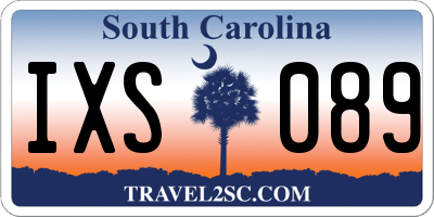 SC license plate IXS089