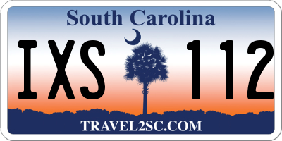 SC license plate IXS112
