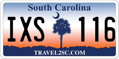 SC license plate IXS116