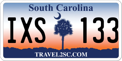 SC license plate IXS133