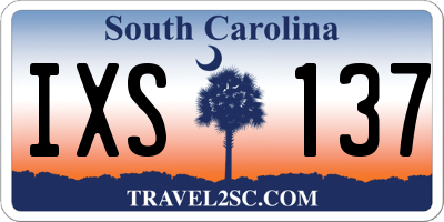SC license plate IXS137