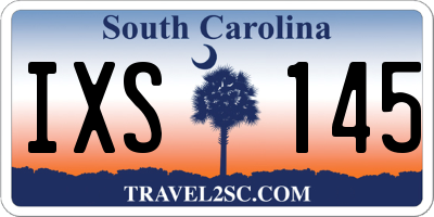SC license plate IXS145