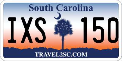 SC license plate IXS150