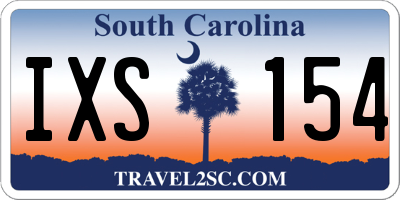 SC license plate IXS154