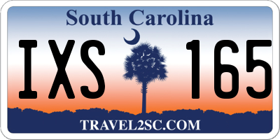 SC license plate IXS165