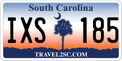 SC license plate IXS185