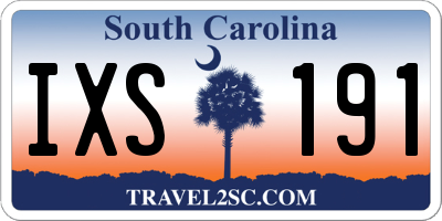 SC license plate IXS191