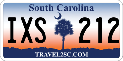 SC license plate IXS212