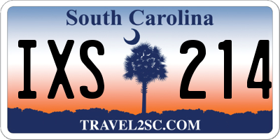 SC license plate IXS214