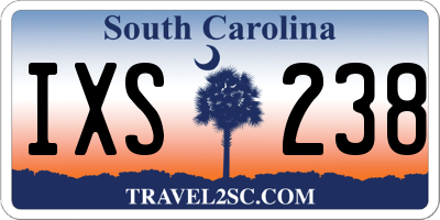 SC license plate IXS238
