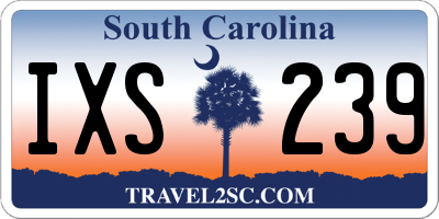 SC license plate IXS239