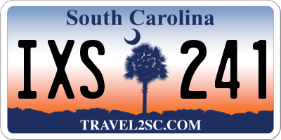 SC license plate IXS241