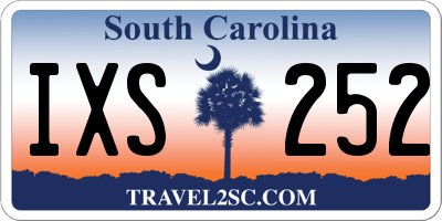 SC license plate IXS252