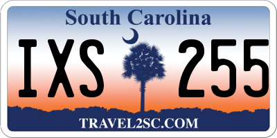 SC license plate IXS255