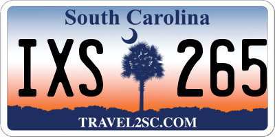 SC license plate IXS265
