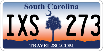 SC license plate IXS273
