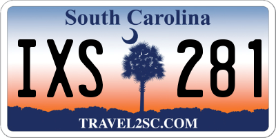 SC license plate IXS281