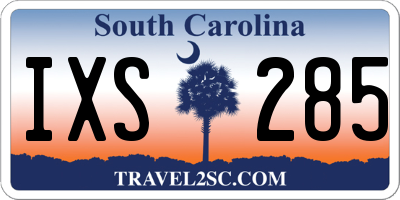 SC license plate IXS285
