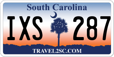 SC license plate IXS287