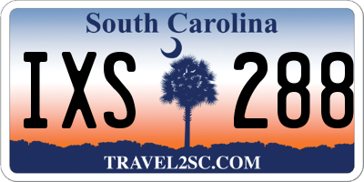 SC license plate IXS288