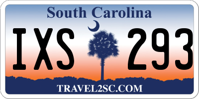 SC license plate IXS293