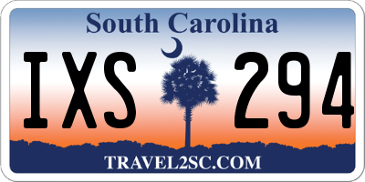 SC license plate IXS294