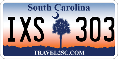 SC license plate IXS303