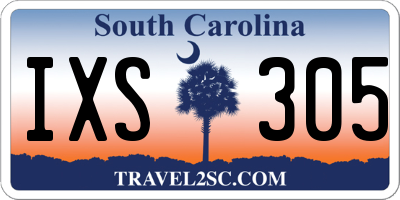 SC license plate IXS305