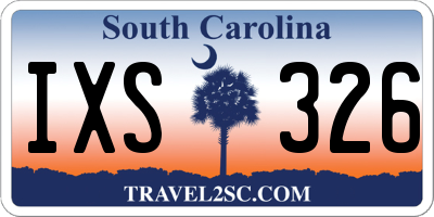 SC license plate IXS326