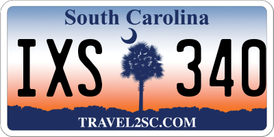 SC license plate IXS340