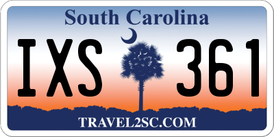 SC license plate IXS361