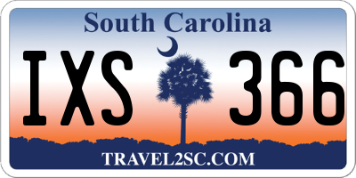 SC license plate IXS366