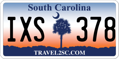 SC license plate IXS378