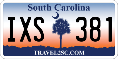 SC license plate IXS381