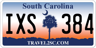SC license plate IXS384