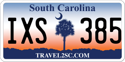 SC license plate IXS385